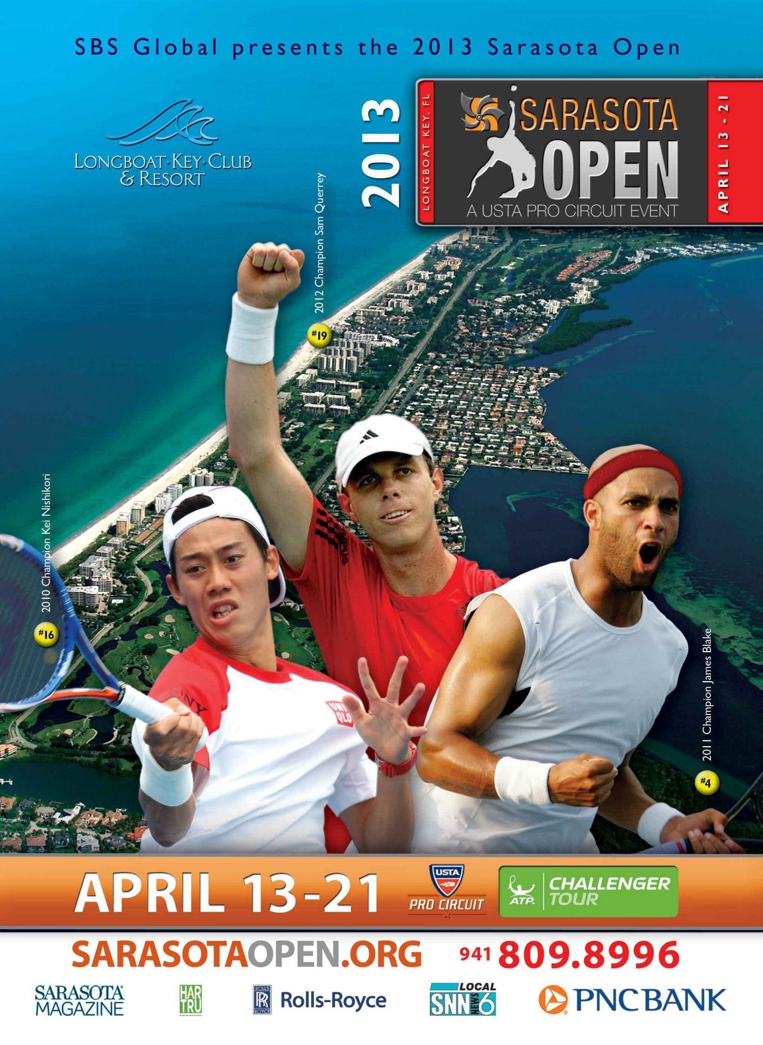 Sarasota Open USTA Pro Circuit Event brochure and flyer designs Instudio E